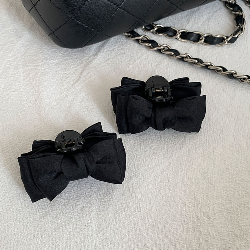 Hair Clip Manufacturer - OEM/ODM Custom Black Bow Head Grab Side Clip