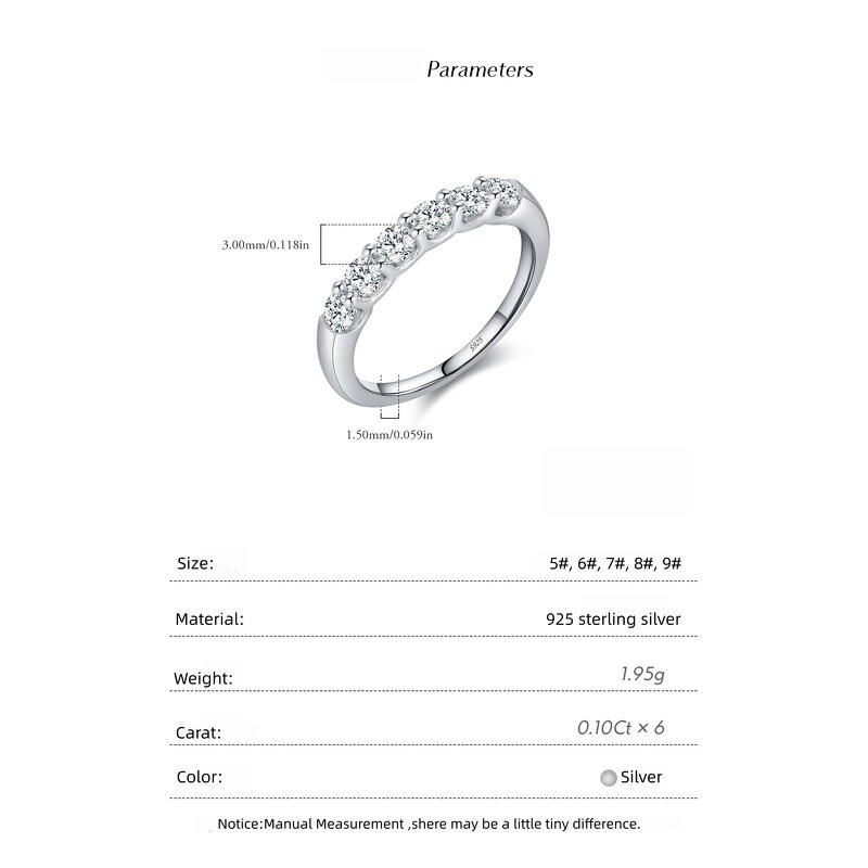 Index Finger Ring Manufacturer - OEM/ODM Custom 925 Silver Shiny Moissanite