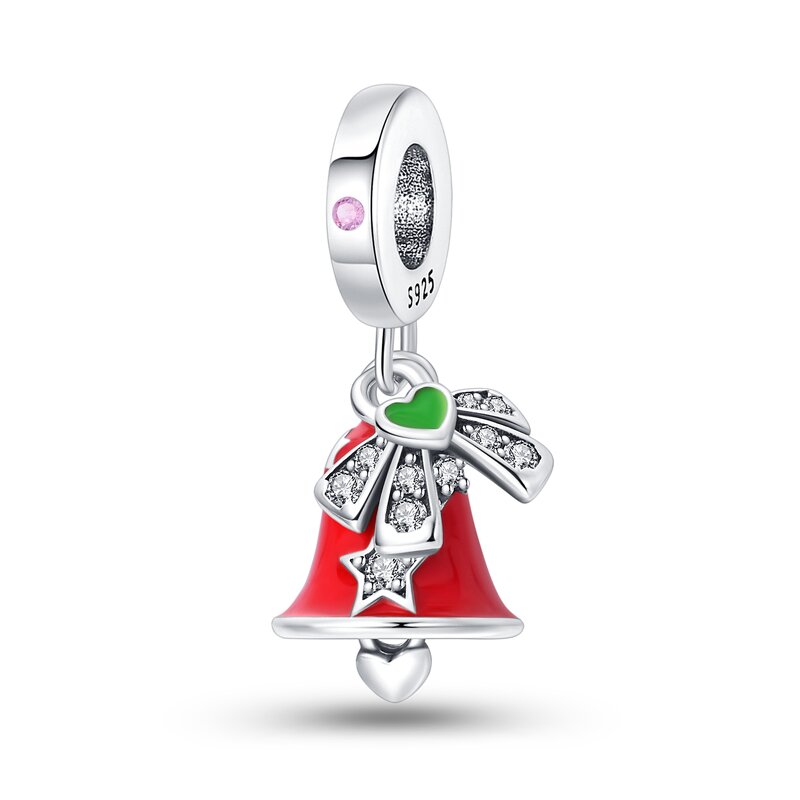 Christmas Bell Charm Manufacturer - OEM/ODM Custom 925 Silver Colored Enamel