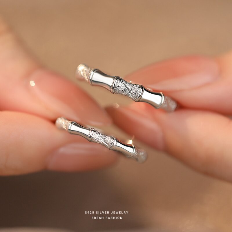 Bamboo Wedding Ring Manufacturer - OEM/ODM Custom 925 Sterling Silver Adjustable