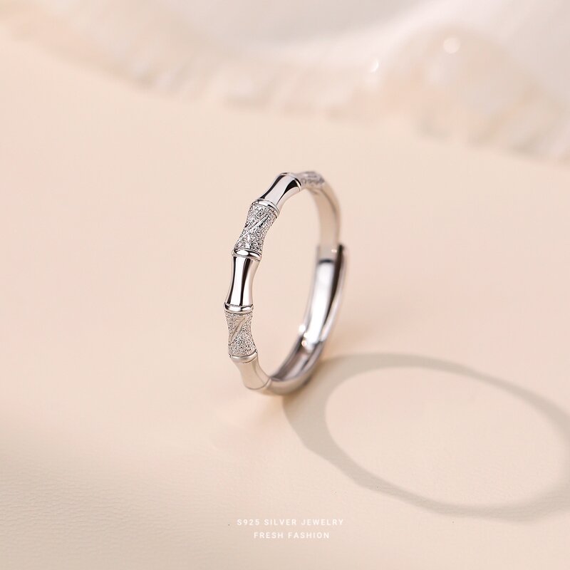 Bamboo Wedding Ring Manufacturer - OEM/ODM Custom 925 Sterling Silver Adjustable