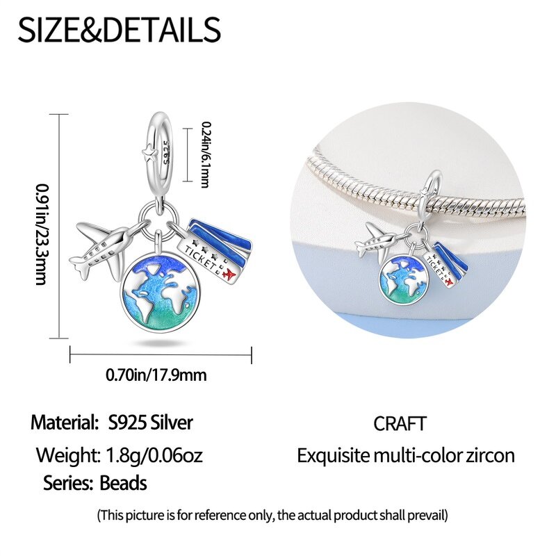 Travel Bag Charm Manufacturer - OEM/ODM Custom 925 Sterling Silver Zircon Heart