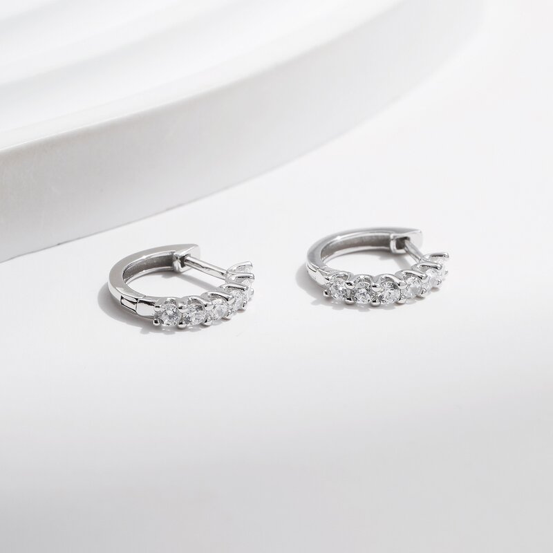 Moissanite Earrings Manufacturer - OEM/ODM Custom 925 Sterling Silver Minimalist
