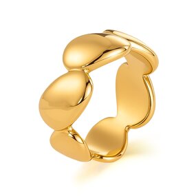 Vintage Ring Manufacturer - OEM/ODM Custom Gold Flower Stainless Steel