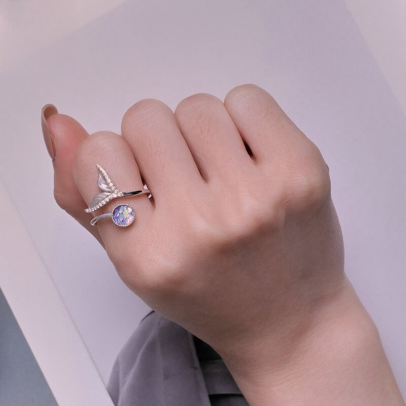 Fishtail Heart Ring Manufacturer - OEM/ODM Custom S925 Silver Fantasy Smart