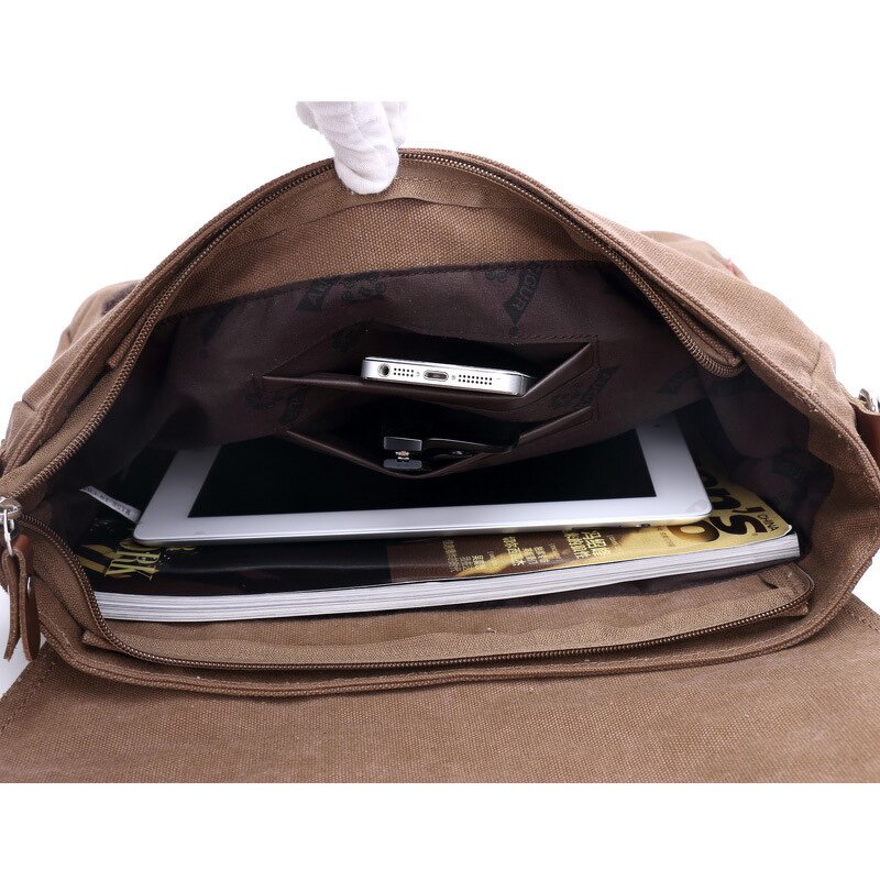 Shoulder Bag Supplier - Casual Men Vintage Crossbody Canvas Messenger Bag