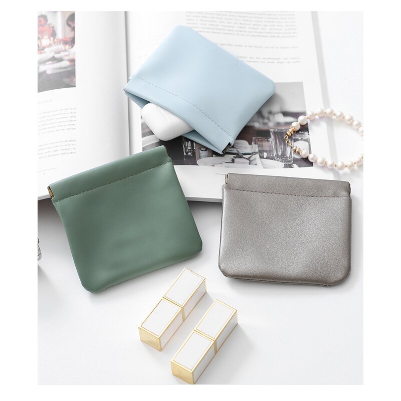 PU Leather Makeup Bag Manufacturer - Mini Cosmetic Jewelry Pouch Snap Closure