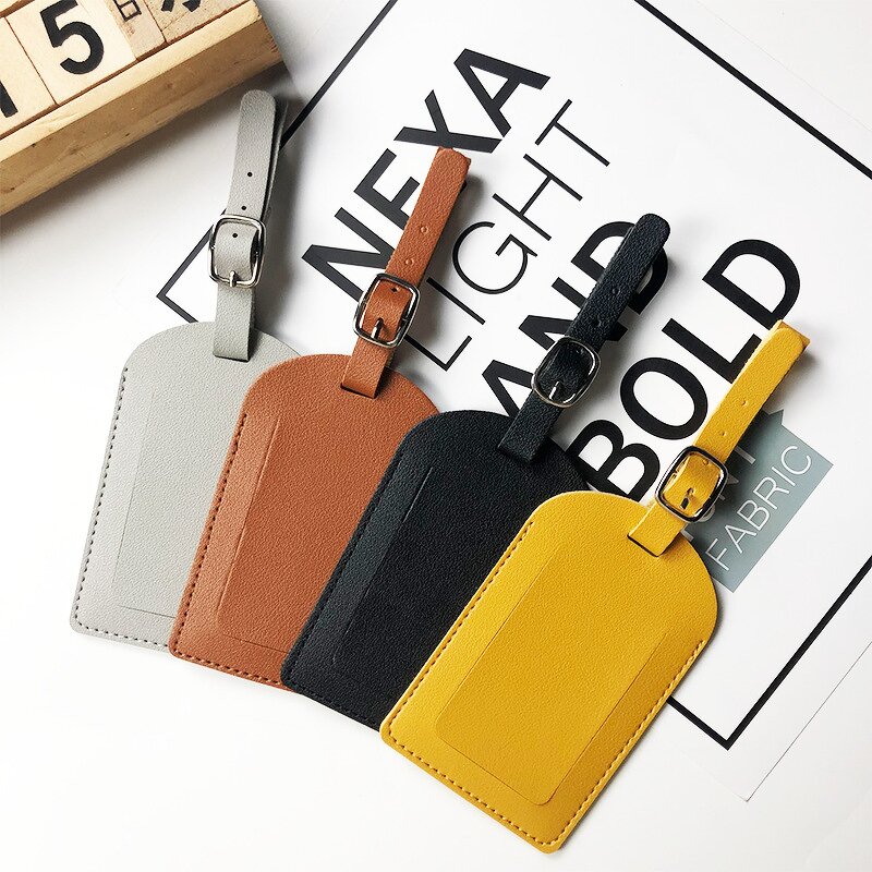 Luggage Tag Manufacturer - Portable PU Leather Suitcase ID Address Holder