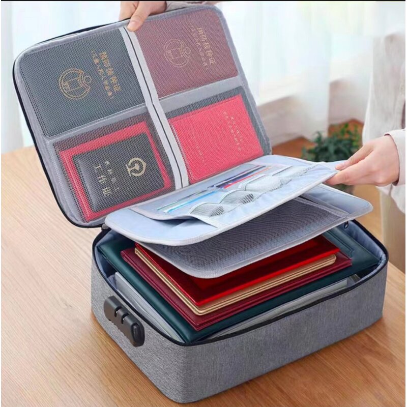 Document Organizer Supplier - Custom Oxford Waterproof Travel Storage Bag with Lock