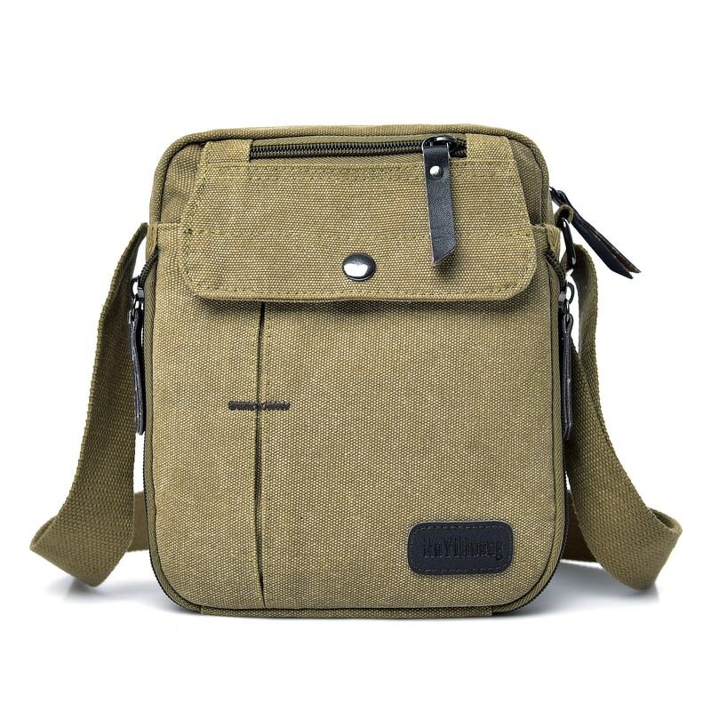 Crossbody Bag Factory - Men Casual Canvas Small Travel Shoulder Organizer Bag