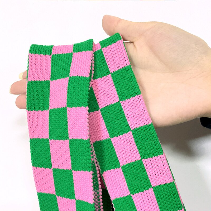 Knit Tote Bag Manufacturer - OEM Chunky Lattice Design Polyester Bag