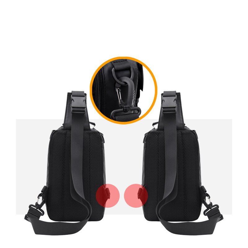 Messenger Bag Manufacturer - Large Capacity USB Casual Chest Shoulder Bag