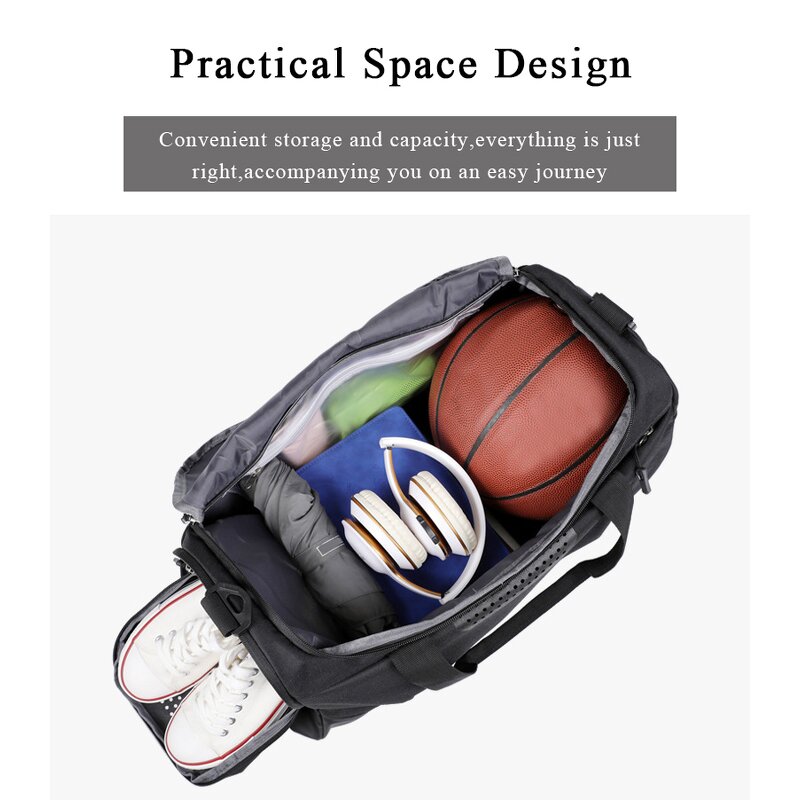 Gym Bag Supplier - with Shoes Compartment Wet Dry Separation Sport Bag