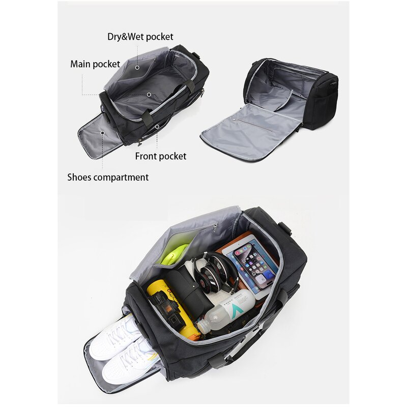 Gym Duffel Bag Manufacturer - Waterproof Dry Wet Separation Sport Tote Bag