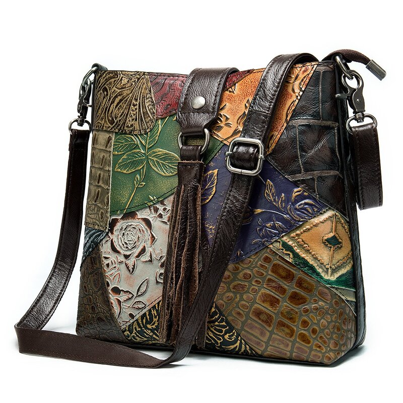 Leather Shoulder Bag Supplier - Classic Vintage Genuine Leather Women's Bag