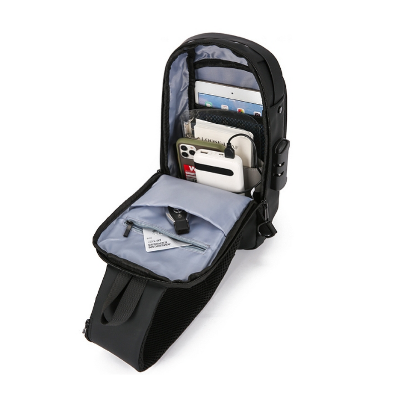 Chest Bag Factory - New Design USB Charging Travel Sling Bag with Lock