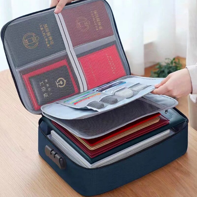 Document Organizer Supplier - Custom Oxford Waterproof Travel Storage Bag with Lock