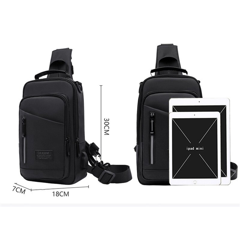 Messenger Bag Manufacturer - Large Capacity USB Casual Chest Shoulder Bag