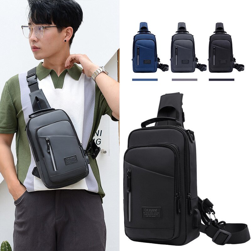 Messenger Bag Manufacturer - Large Capacity USB Casual Chest Shoulder Bag