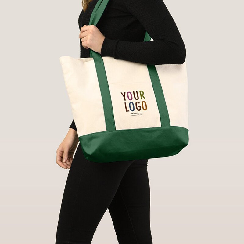 Canvas Tote Bag Supplier - Custom Contrast Color Eco-Friendly Shopping Bag