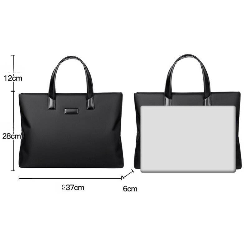 Laptop Briefcase Manufacturer - Custom Men's Waterproof Nylon USB Office Case