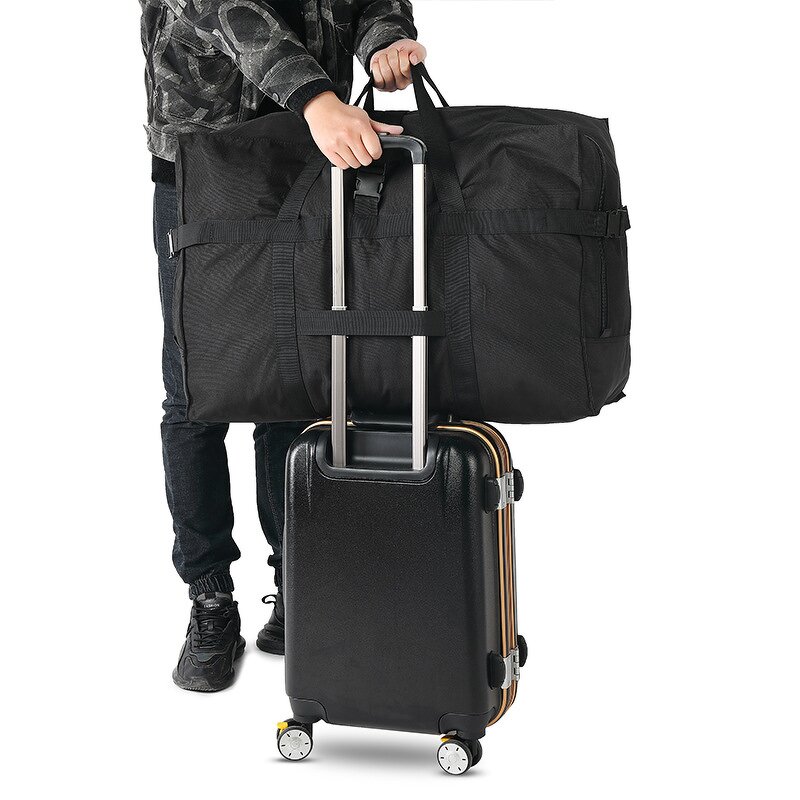 Storage Tote Factory - Heavy Duty Zipper Extra Large Moving Bag Black