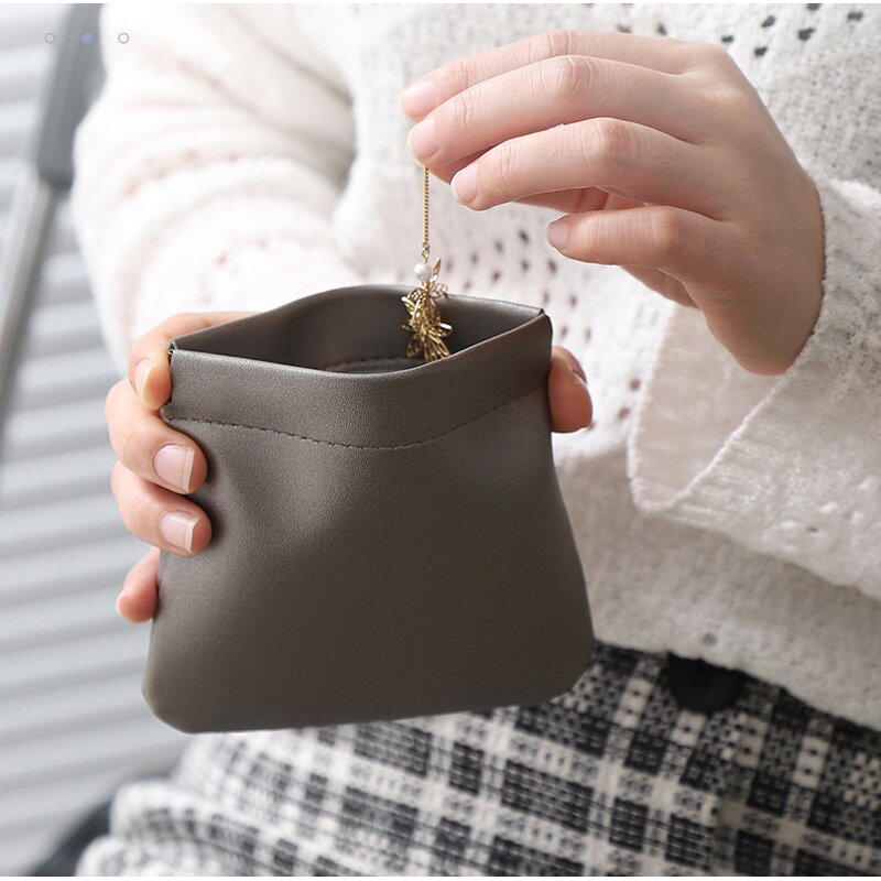 PU Leather Makeup Bag Manufacturer - Mini Cosmetic Jewelry Pouch Snap Closure