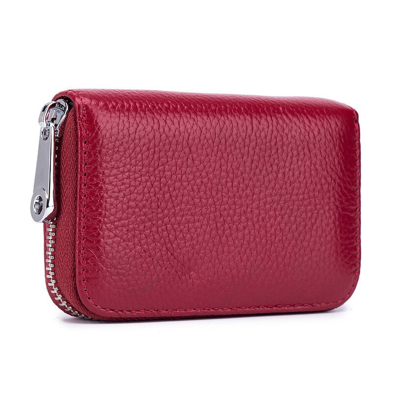 Leather Wallet Supplier - Business Genuine Leather RFID Blocking Card Holder