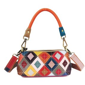 Leather Purse Factory - Wholesale Geometric Small Patch Cross Body Tote