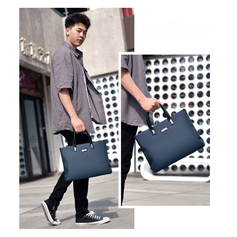 Laptop Briefcase Manufacturer - Custom Men's Waterproof Nylon USB Office Case