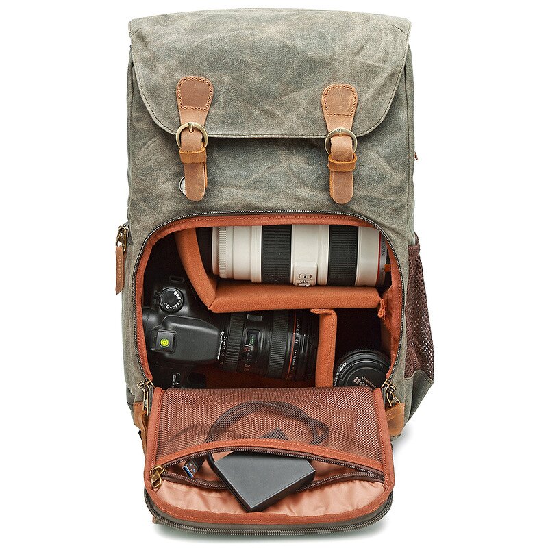 DSLR Camera Backpack Supplier - Large Capacity Canvas Anti-Theft Travel Bag