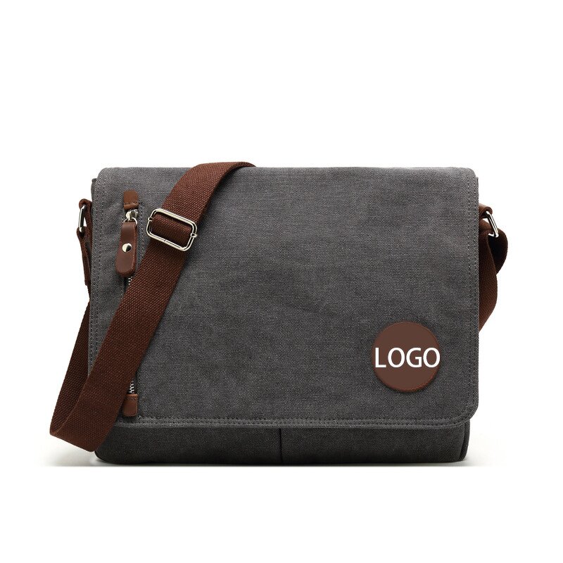 Shoulder Bag Supplier - Casual Men Vintage Crossbody Canvas Messenger Bag