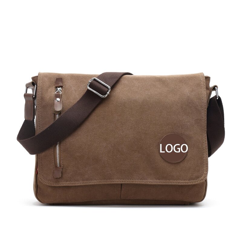Shoulder Bag Supplier - Casual Men Vintage Crossbody Canvas Messenger Bag