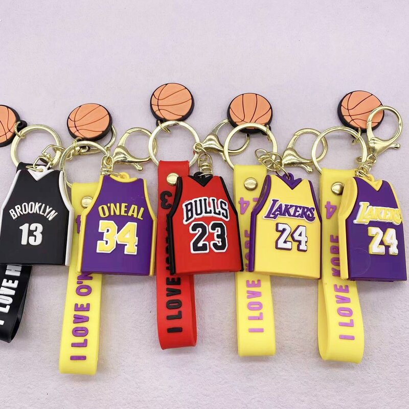 Basketball Jersey Keychain Manufacturer - OEM/ODM Custom 10 Styles Rubber 3D