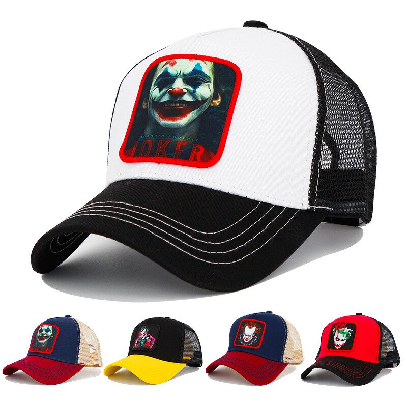 Joker Print Cap Manufacturer - OEM/ODM Custom 19 Styles Mesh Baseball Sunscreen