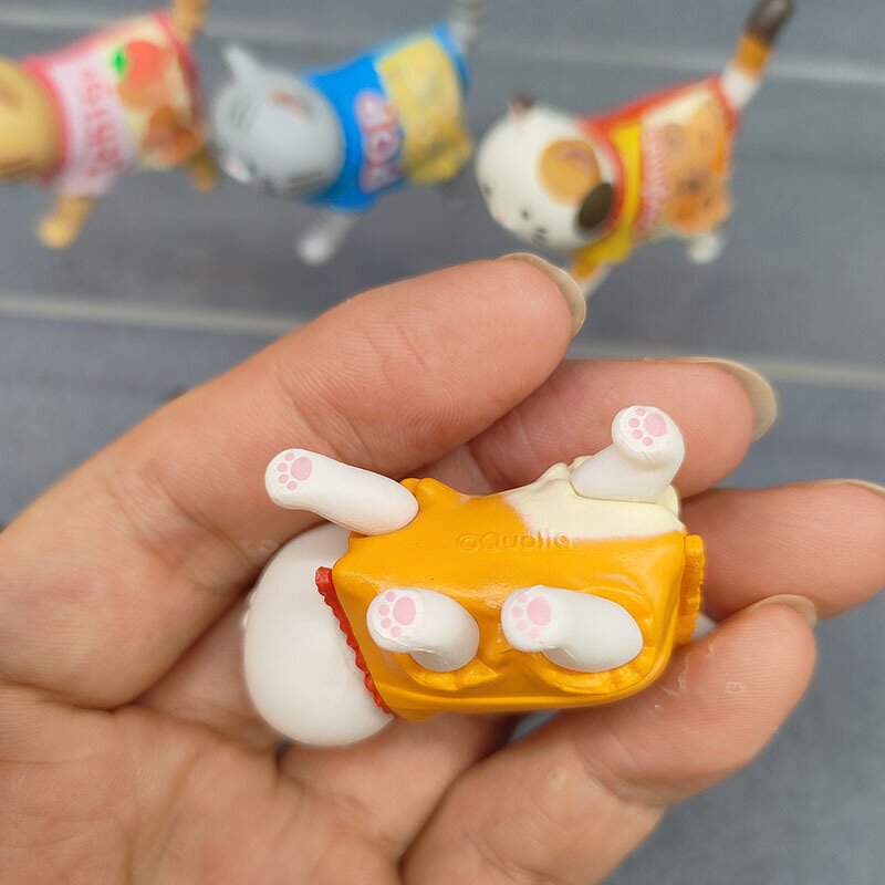 Snack Cat Figure Manufacturer - OEM/ODM Custom 6pcs Set Blind Box Dashboard