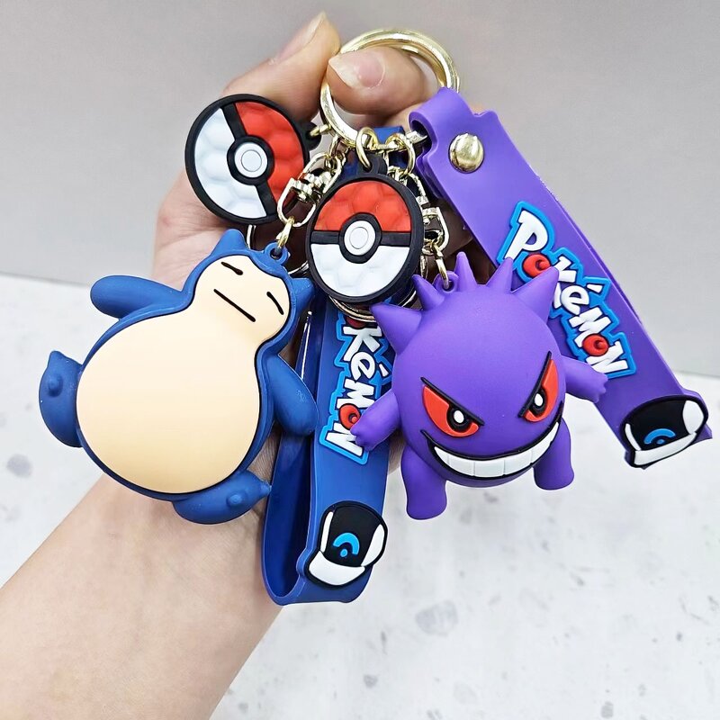 Pokemon Keychain Set Manufacturer - OEM/ODM Custom 10 Styles Pikachu Squirtle