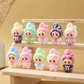 Rabbit Blind Box Manufacturer - OEM/ODM Custom 10pcs Kawaii Flocking Baby