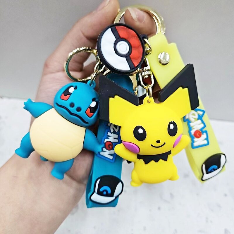 Pokemon Keychain Set Manufacturer - OEM/ODM Custom 10 Styles Pikachu Squirtle