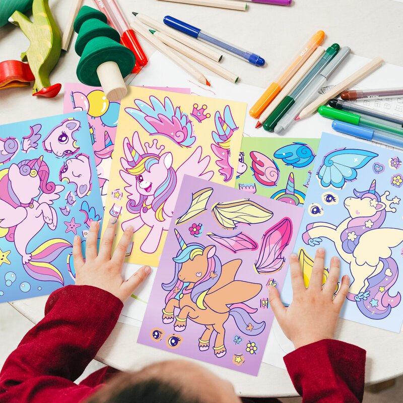 My Little Pony Sticker Manufacturer - OEM/ODM Custom 6 Pcs DIY Puzzle Waterproof