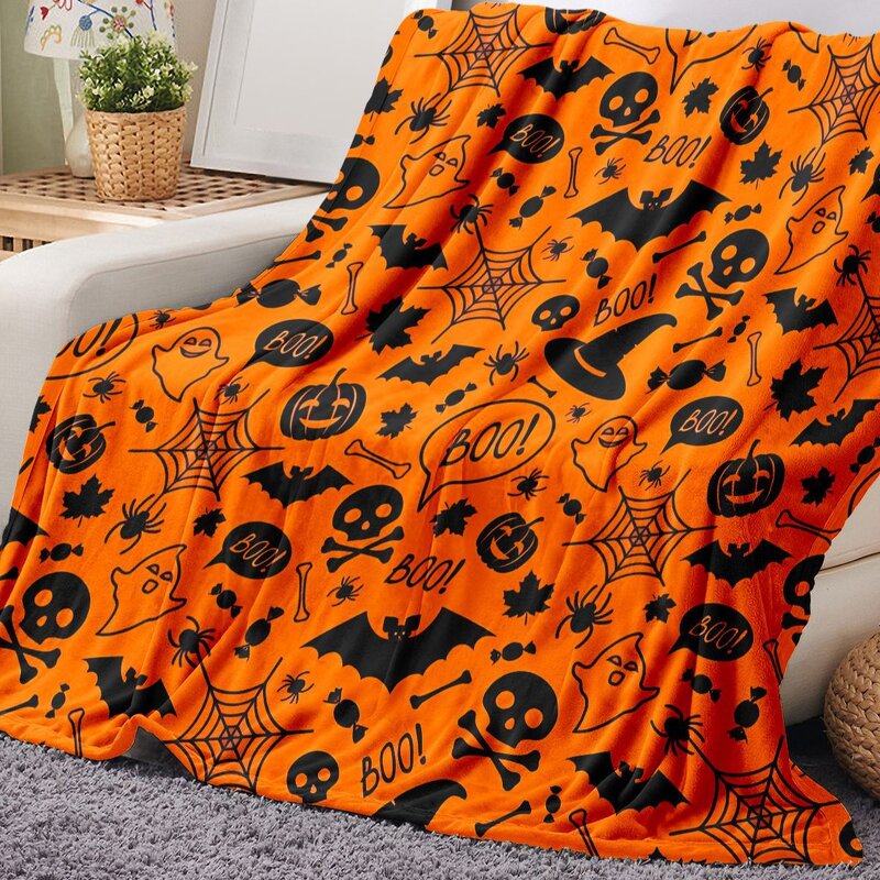 Halloween Throw Blanket Manufacturer - OEM/ODM Custom Jacquard Pumpkin Ghost