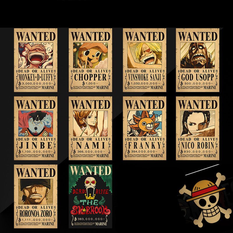 One Piece Wanted Poster Manufacturer - OEM/ODM Custom Anime Bounty Poster Set