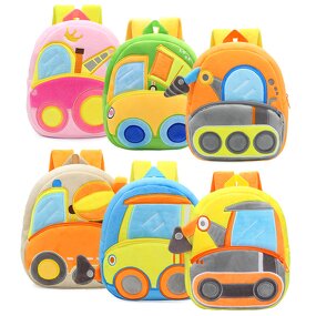 Truck Plush Backpack Manufacturer - OEM/ODM Custom 12 Styles Cartoon Excavator