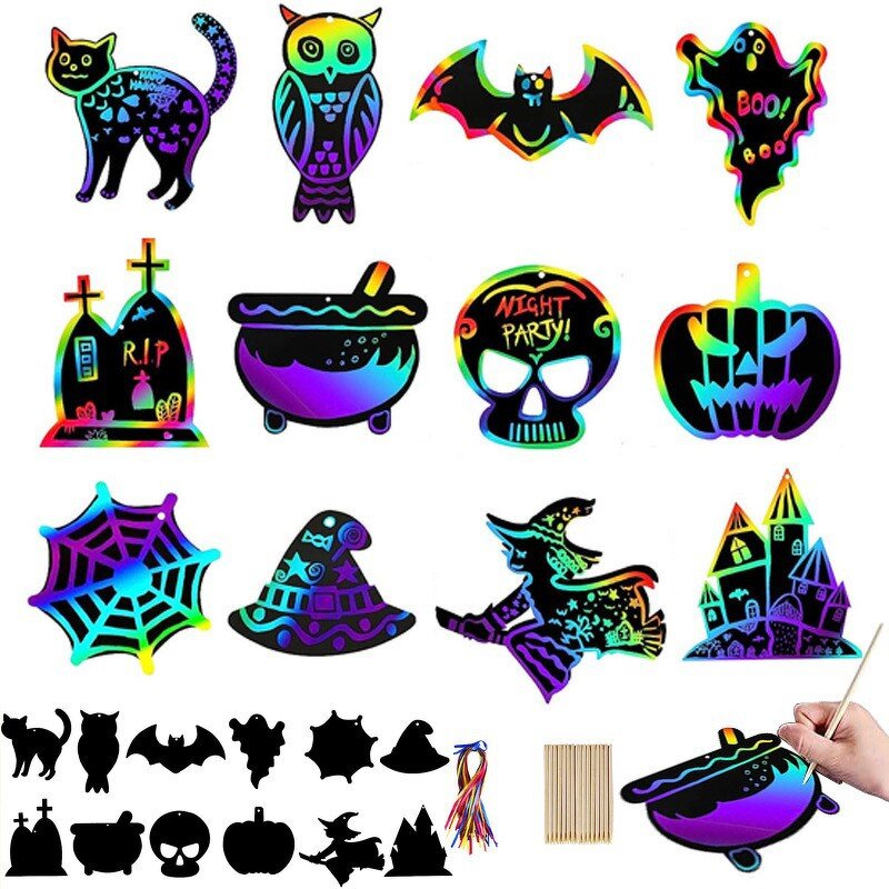 Scratch Card Set Manufacturer - OEM/ODM Custom Halloween Magic Rainbow DIY