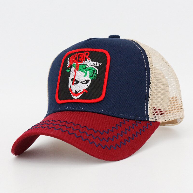 Joker Print Cap Manufacturer - OEM/ODM Custom 19 Styles Mesh Baseball Sunscreen