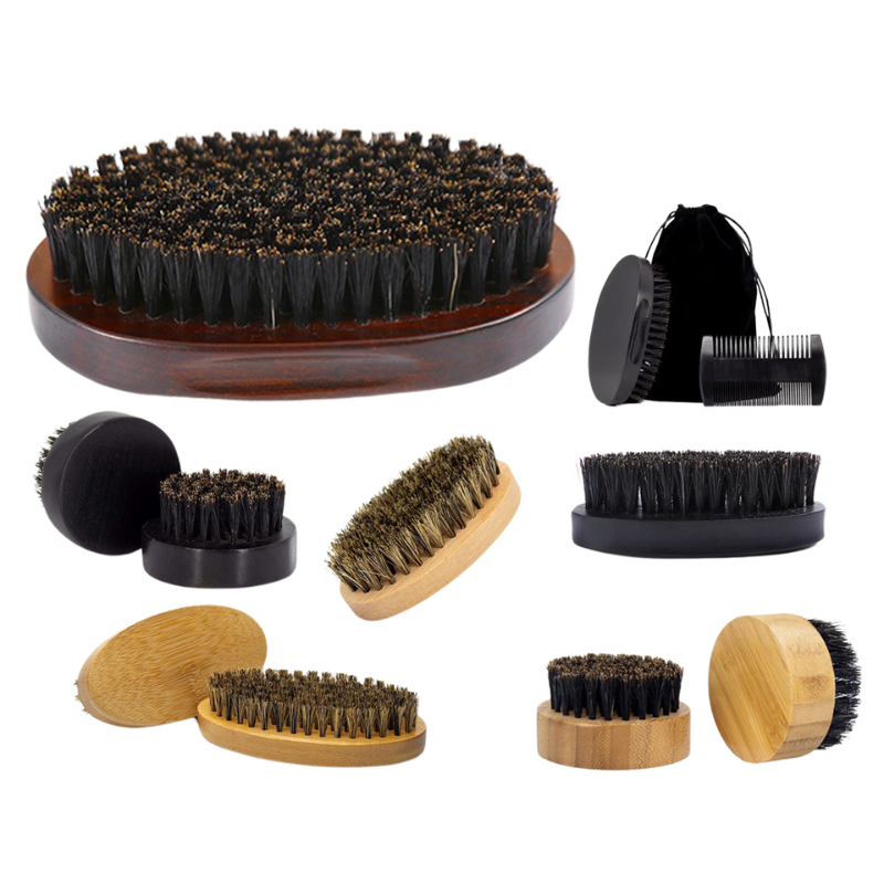 Boar Bristle Brush Manufacturer - OEM Men's Bamboo Wood Beard Grooming Tool