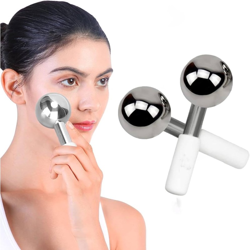 Eye Massager Supplier - OEM Stainless Steel Roller Ball Hot Cold Globe