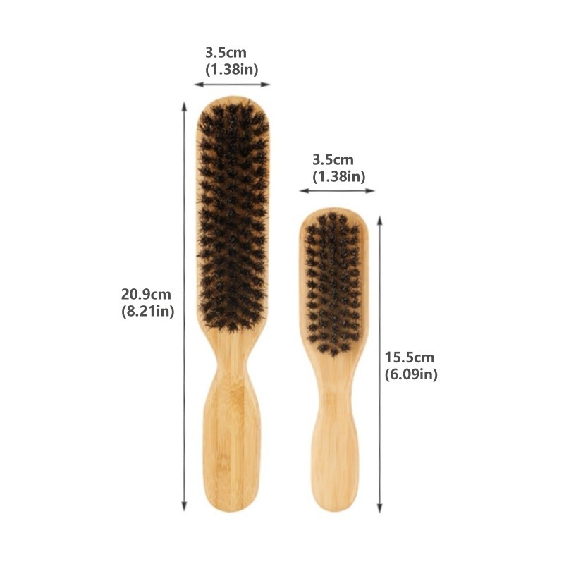 Barber Comb Manufacturer - OEM Men's Anti-Static Wood Handle Boar Bristle