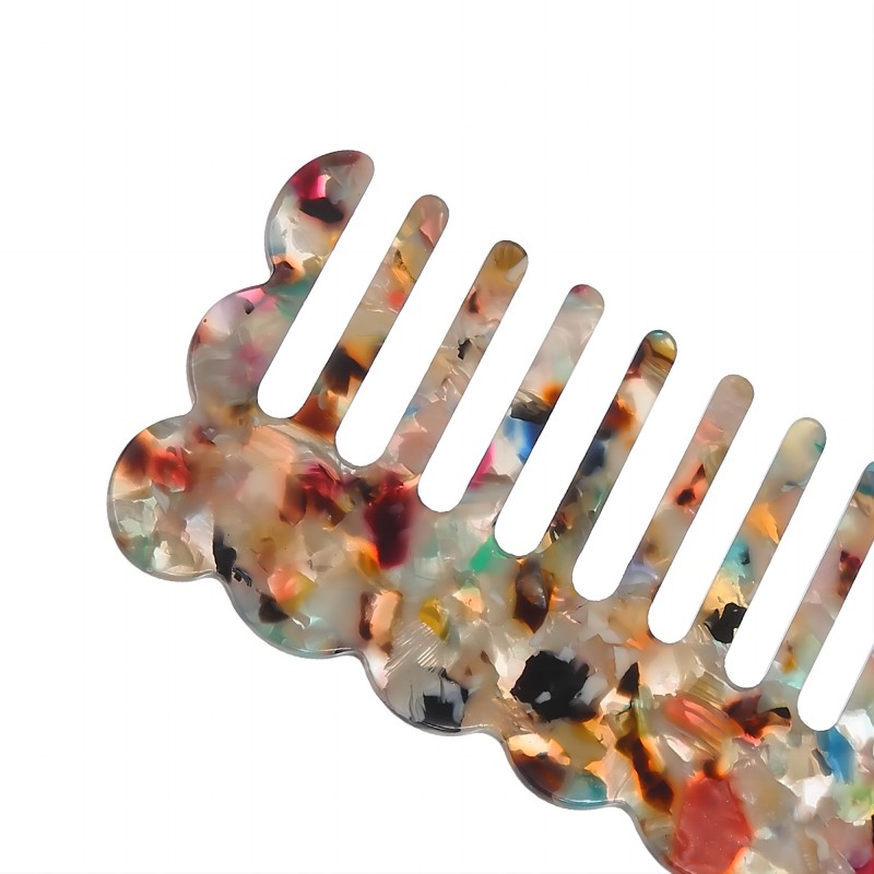 Hair Comb Supplier - OEM Wide Tooth Acetate Plate Head Massager Comb