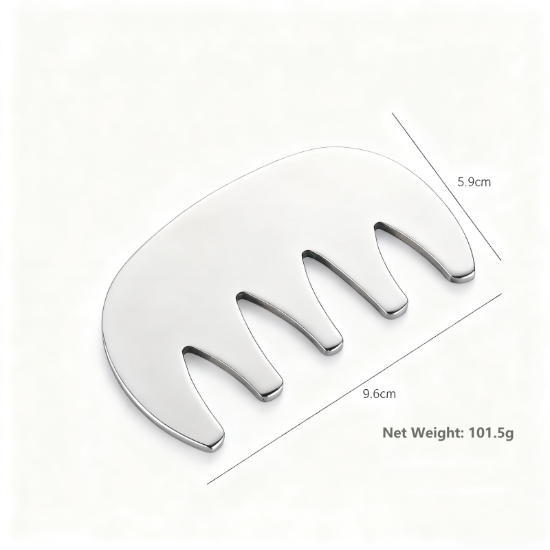 Hair Comb Supplier - Bulk Stainless Steel Wide-Tooth Scalp Massager